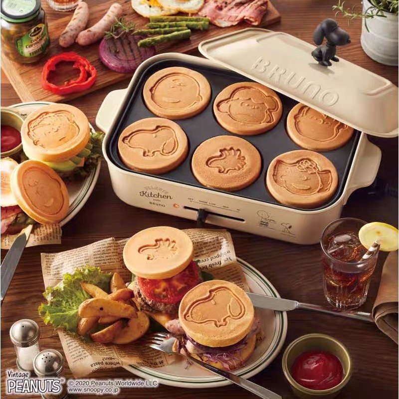 Original Japan Bruno Snoopy Moomin Hot Plate Multi Purpose Cooker Bake