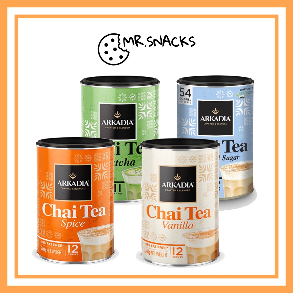 Arkadia Chai Tea G Vanilla Spice Matcha Low Sugar Shopee