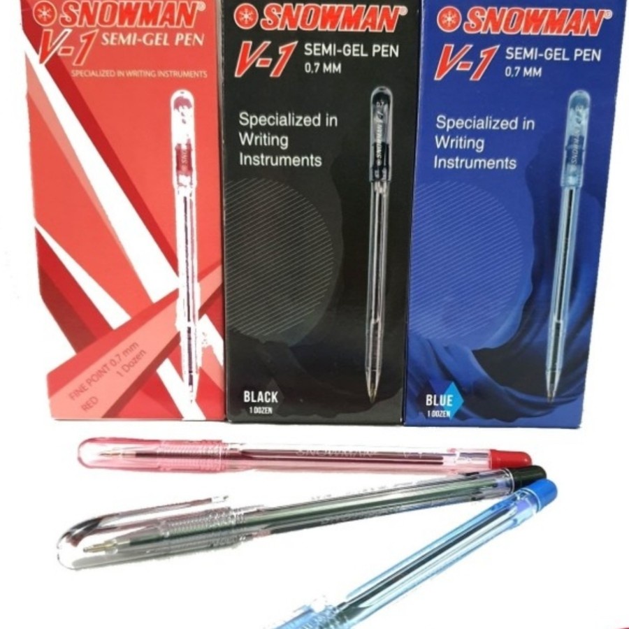 Ballpoint Pulpen Penpen Pen Snowman V Semi Gel Mm Shopee Malaysia