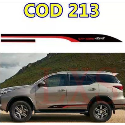 TOYOTA FORTUNER DECAL SIDE BODY STICKER Shopee Malaysia