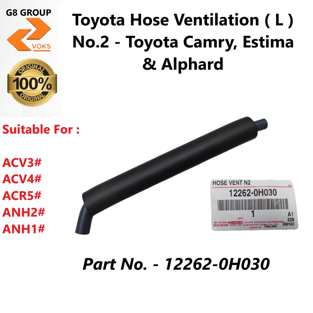 Toyota Hose Ventilation L No 2 Toyota Camry Estima Alphard