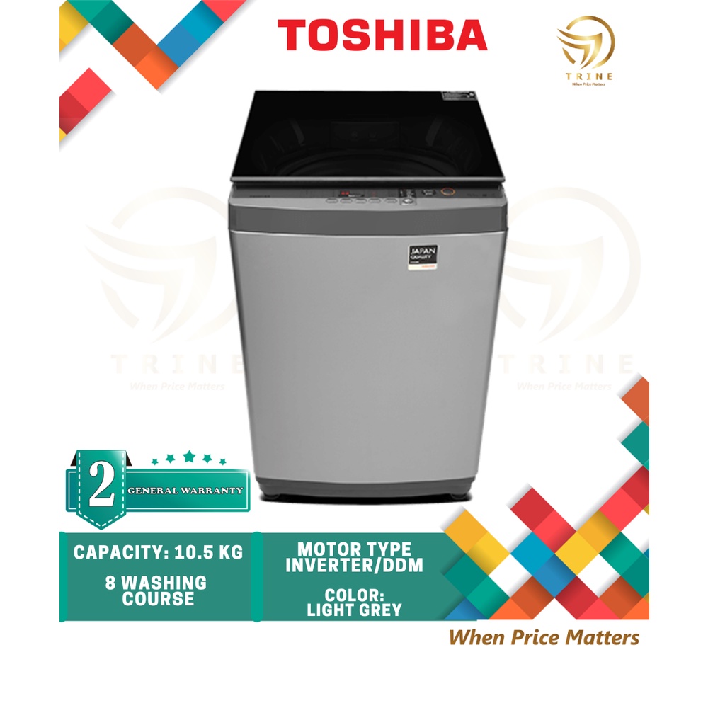 TOSHIBA AW UK1150HM SG TOP LOAD INVERTER WASHING MACHINE 10 5KG