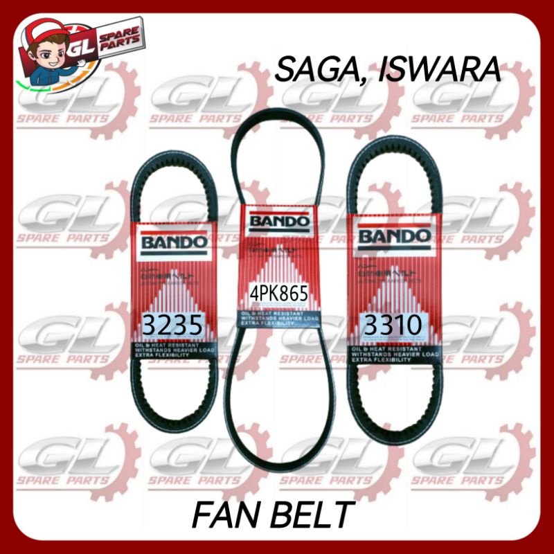 Alternator Aircond Power Steering Belt Bando Proton Saga Iswara Pk