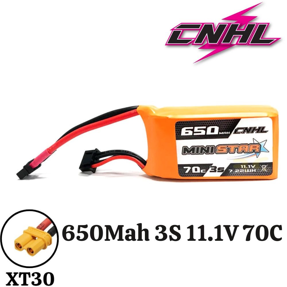 CNHL MiniStar 11 1V 650mAh 70C 3S Lipo Battery With XT30 Plug CNHL650