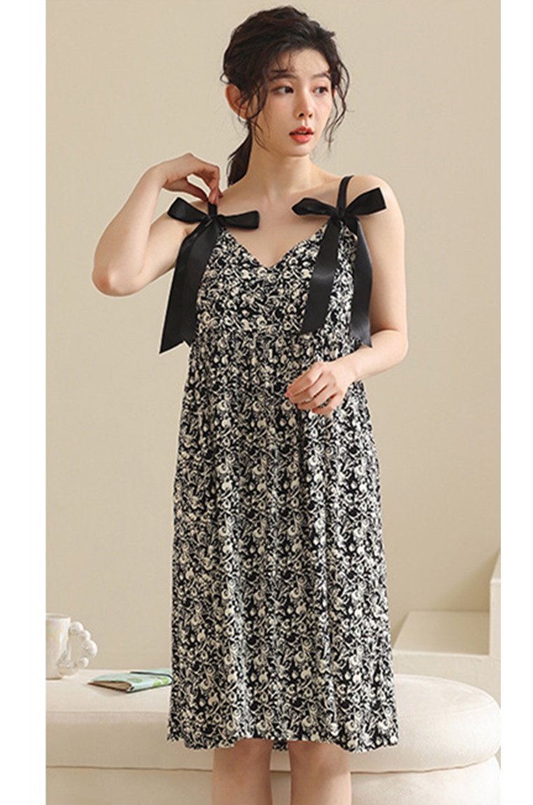 ReadyStock LOVEENA Plus Size Flora Spagetti Strap Nightwear Lingerie