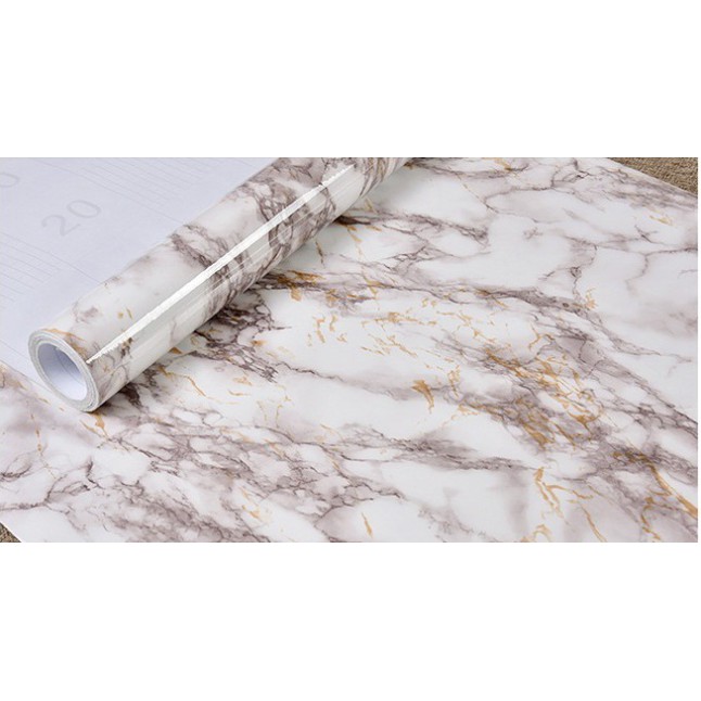 Ready Stock Wallpaper Pvc Waterproof Heat Oil Proof Stand Marble