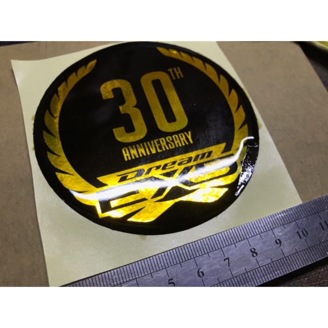 HONDA EX5 Dream Logo Epoxy Logo Timbul 30 Anniversary GOLD RED Shopee