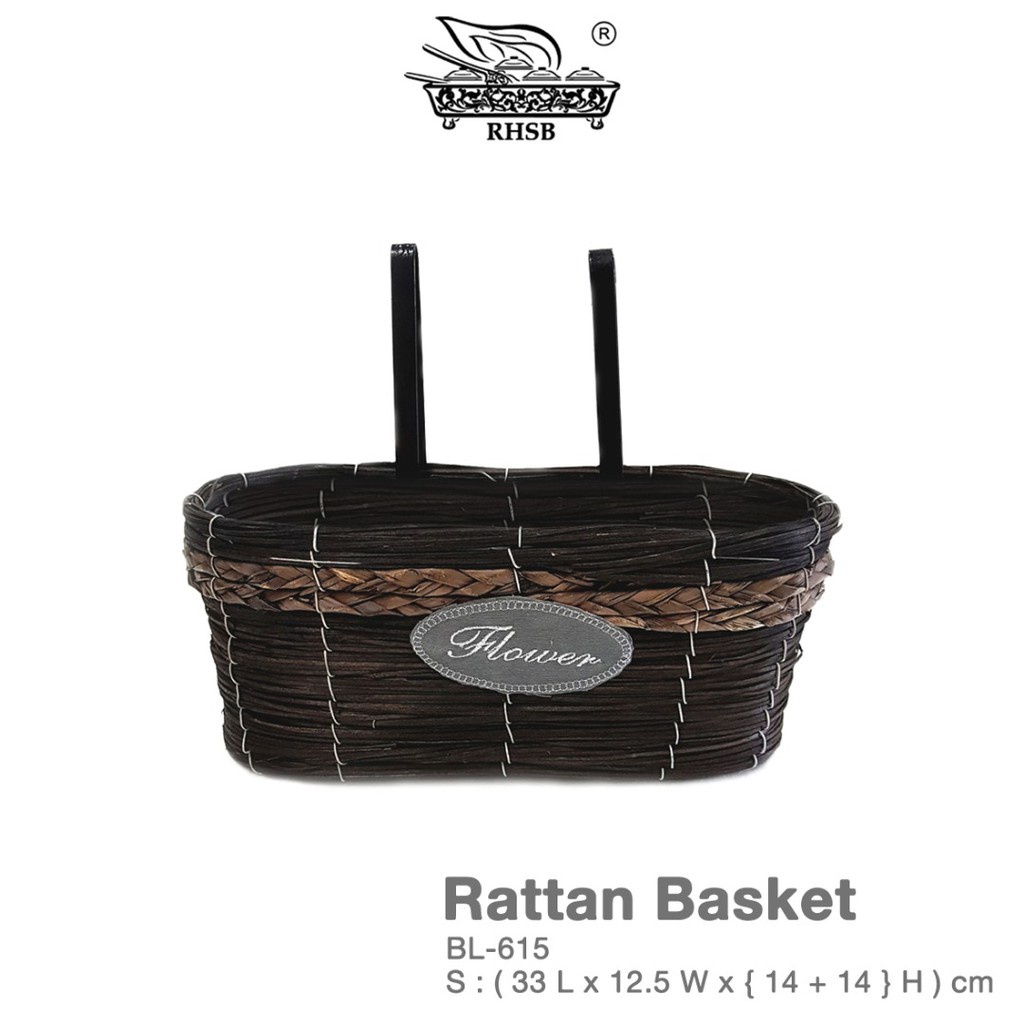 Promosi Basket Rattan Bakul Pokok Hanging Vase Pasu Dinding