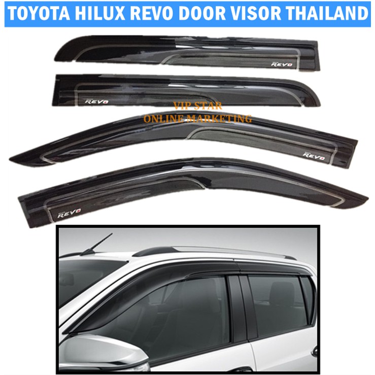 Toyota Hilux Revo Rocco Rogue Door Visor Thailand Shopee Malaysia