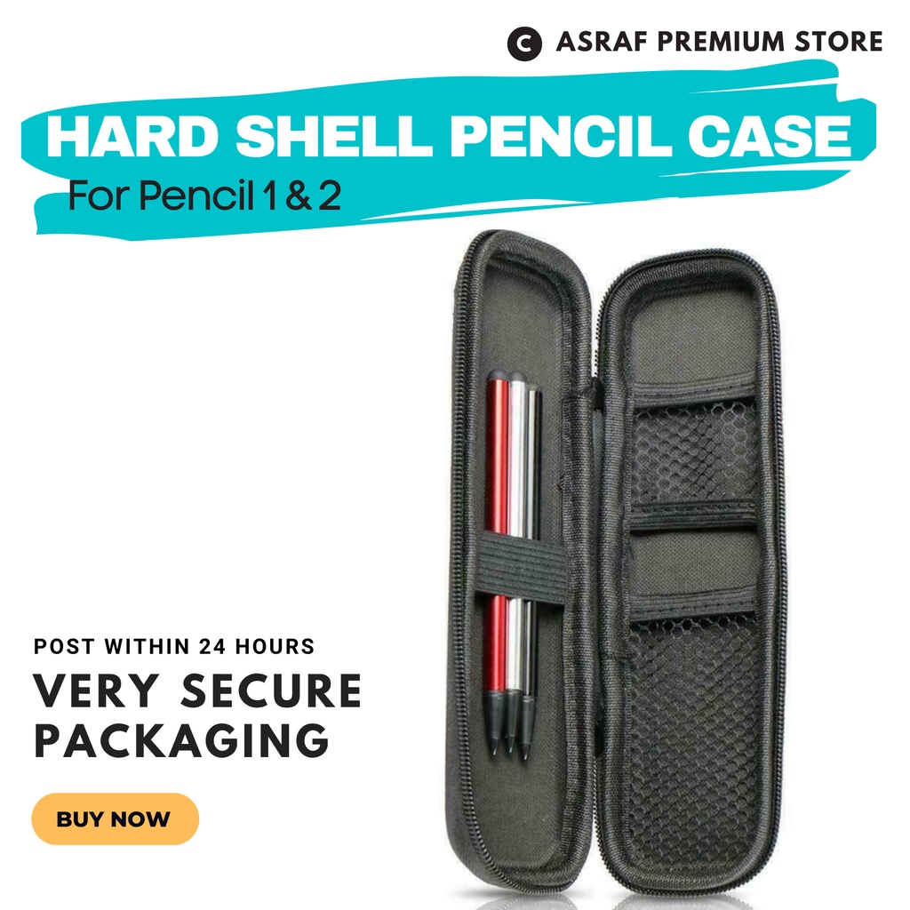 Post 24H M Sia Stock Hard Shell Stylus Pen Pencil Case Holder