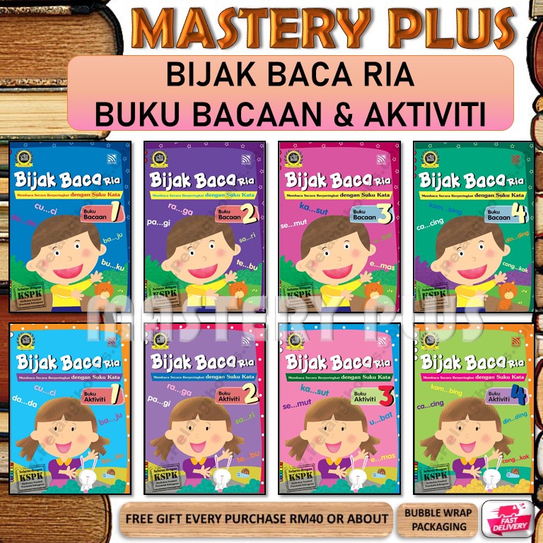 Bijak Baca Ria Buku Bacaan Aktiviti Dengan Suku Kata Prasekolah