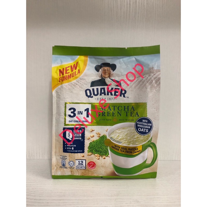 Quaker In Instant Oat Cereal Drink Matcha Green Tea Gr X G