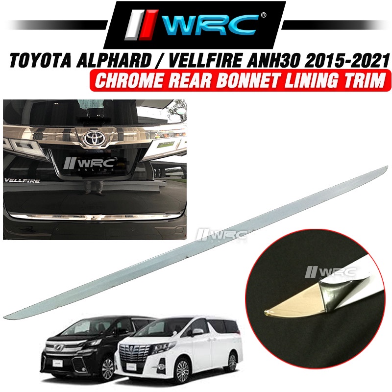 Toyota Alphard Vellfire Anh Chrome Rear Bonnet Lining