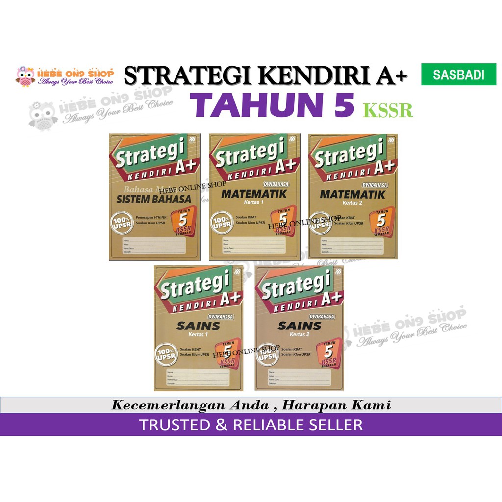 Buku Latihan Strategi Kendiri A Tahun Kssr Sasbadi Shopee