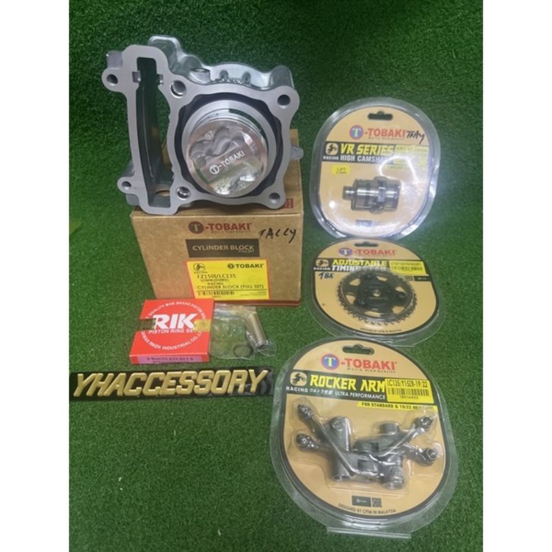 BLOCK TOBAKI 57 RACING UNTUK LC135 Y15ZR FZ150 PISTON DOME FORCED STD