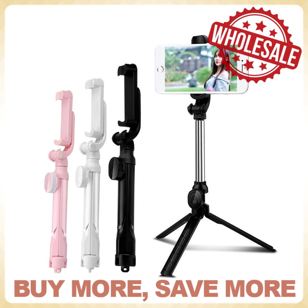 Ready Stock XT10 360º Rotation Fill Lamp Selfie Stick Tripod Bracket