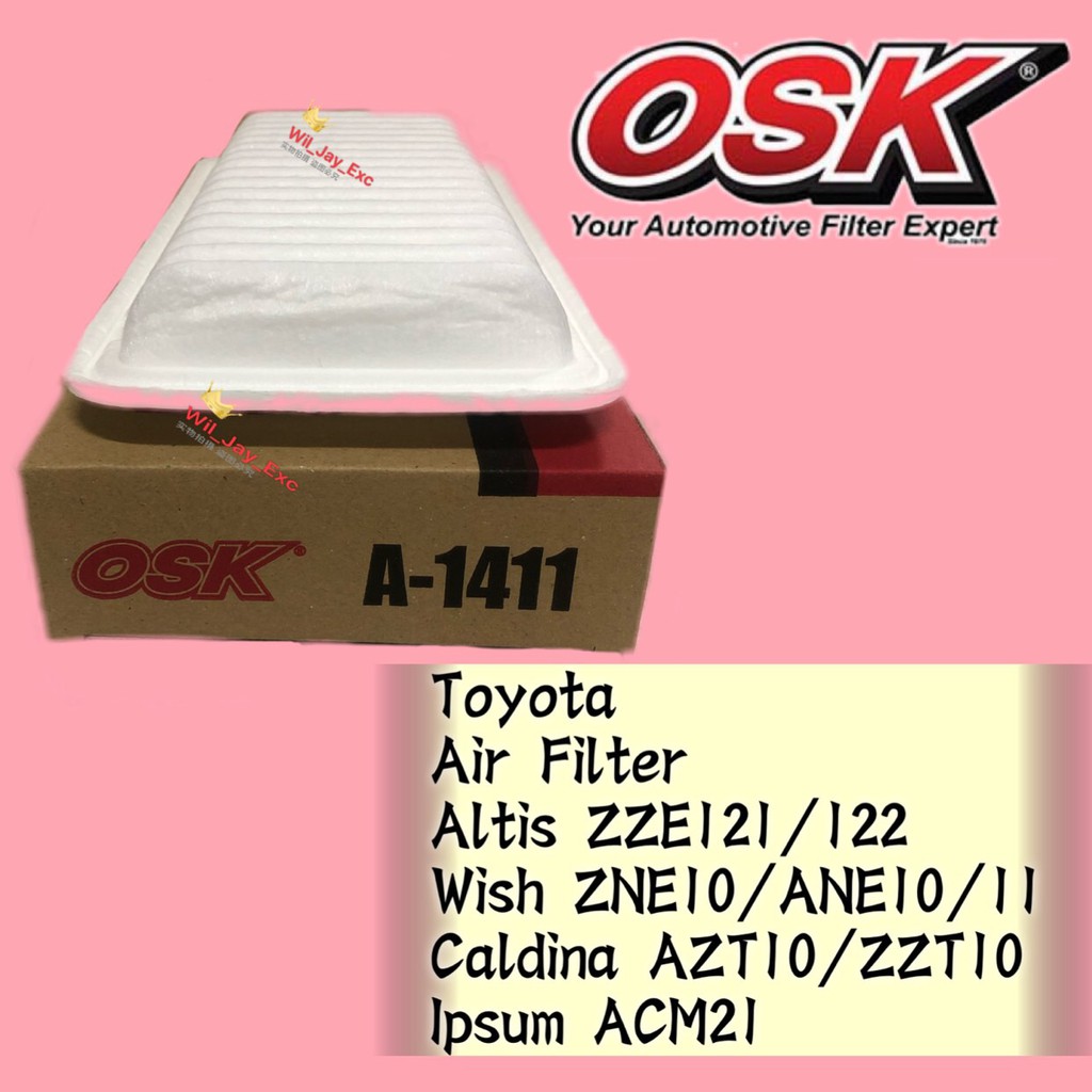 OSK A 1411 TOYOTA ALTIS WISH CALDINA IPSUM GT86 SUBARU BRZ AIR FILTER