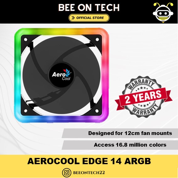 AEROCOOL EDGE 14 ARGB FAN 14CM Shopee Malaysia