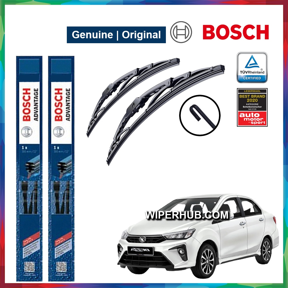 ORIGINAL Perodua Bezza 2016 Present Bosch Advantage U Hook Wiper