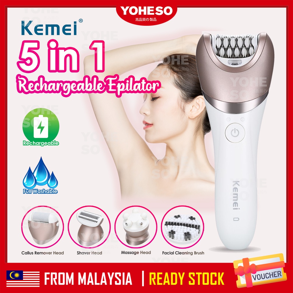 YOHESO KEMEI Epilator Man Women Lady Body Hair Electric Remover Removal