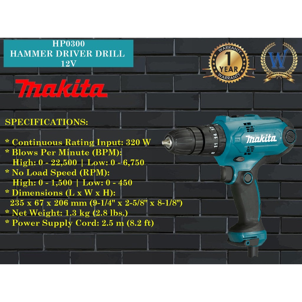 Makita Hp Hammer Driver Drill Shopee Malaysia