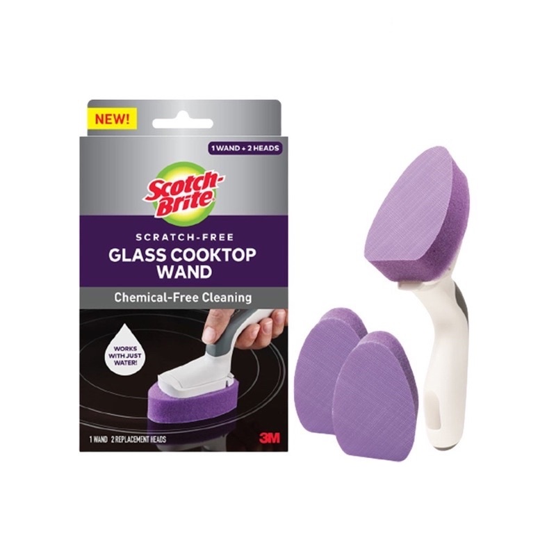 M Scotch Brite Scratch Free Glass Cooktop Wand Set Wand Head