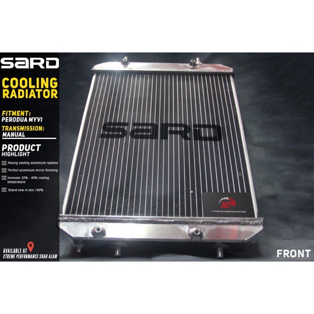 ORIGINAL READY STOCK SARD RACING RADIATOR SPORT FOR MYVI MANUAL WITH