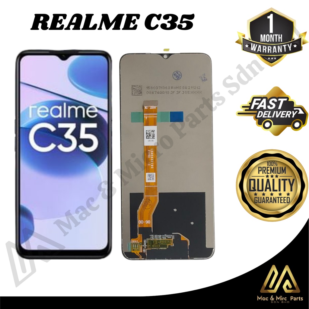 REALME C35 Fullset LCD ORIGINAL Quality Touch Screen Digitizer