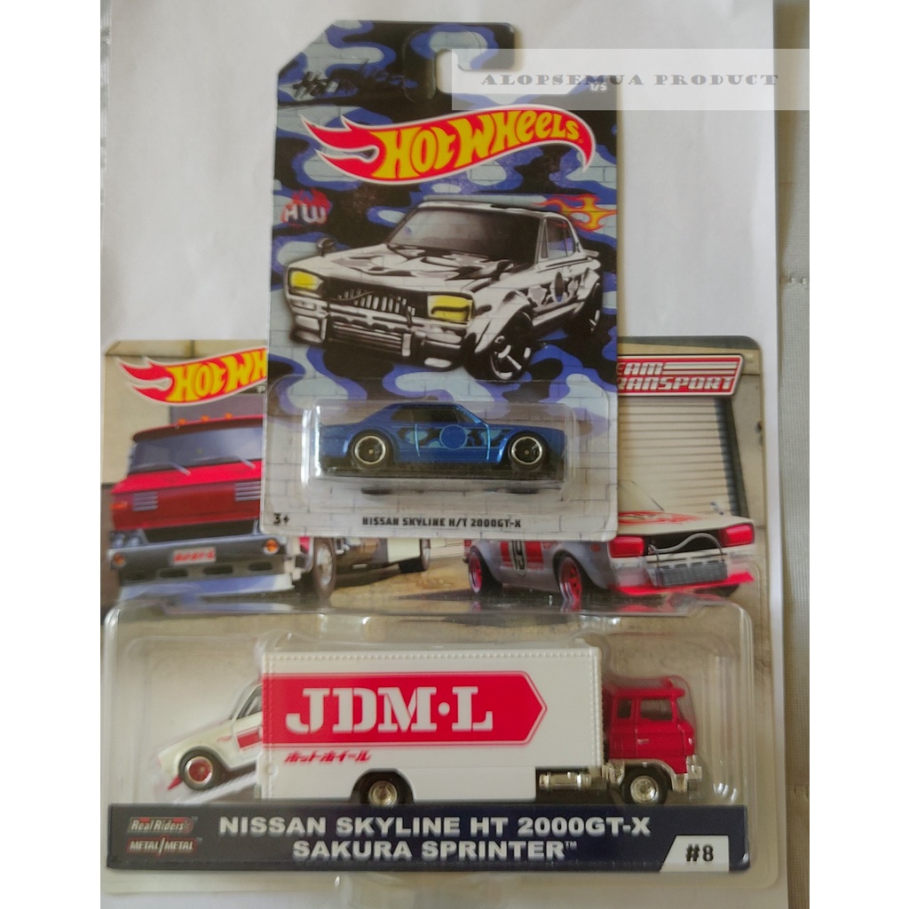 Hot Wheels Team Transport Nissan Skyline HT GT X Sakura Sprinter Hako Shopee Malaysia