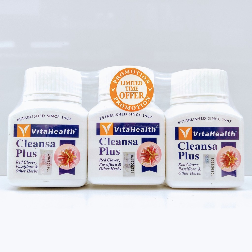 Vitahealth Cleansa Plus Red Clover Passiflora 30 S X3 Exp11 20