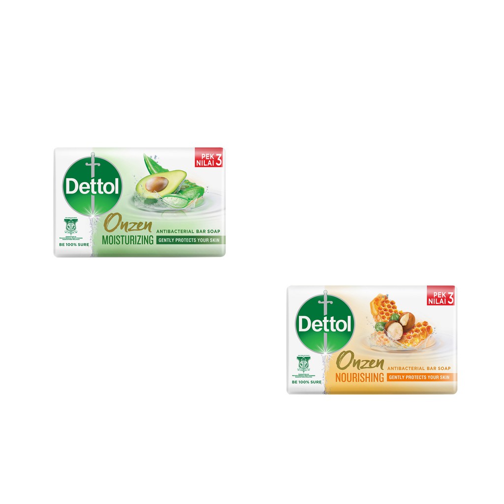 Dettol Body Soap Onzen Nourishing Onzen Moisturizing 100g 3s