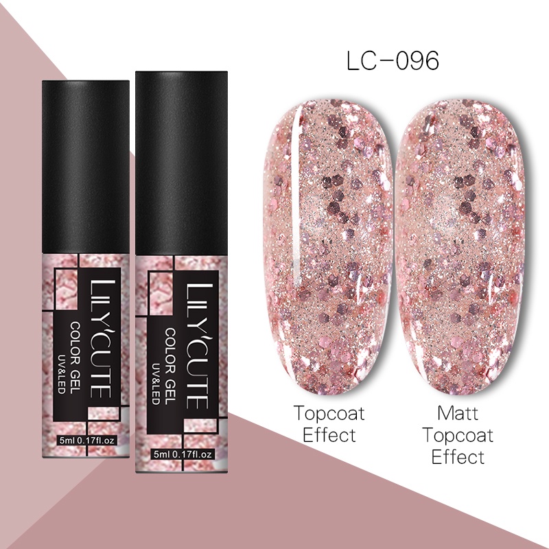 Lilycute Ml Nail Gel Polish Pink Nude Uv Gel Polish Glitter Nail Art