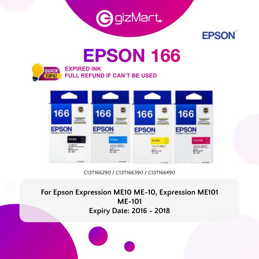 New Sealed Expired Epson Ink Cartridge 166 Cyan Magenta Yellow