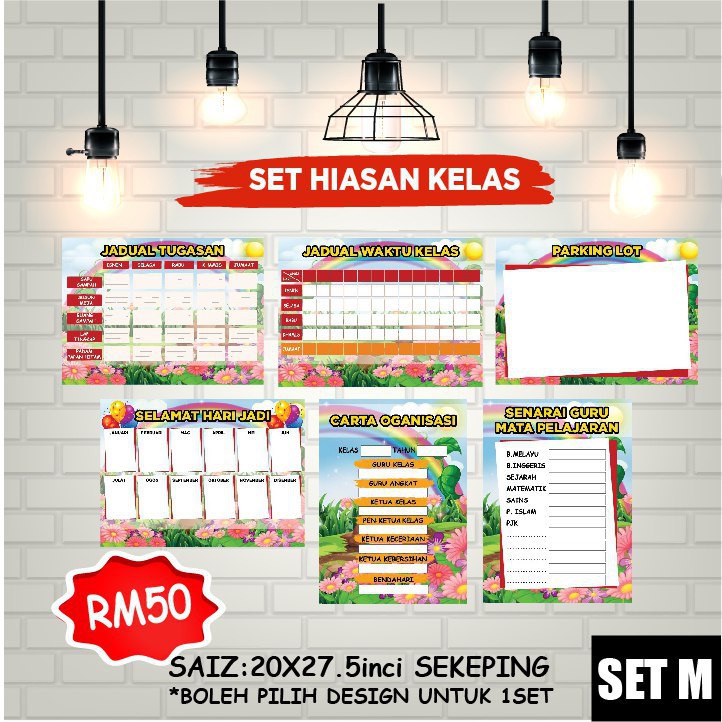 Set Jadual Kelas Keceriaan Murah Shopee Malaysia