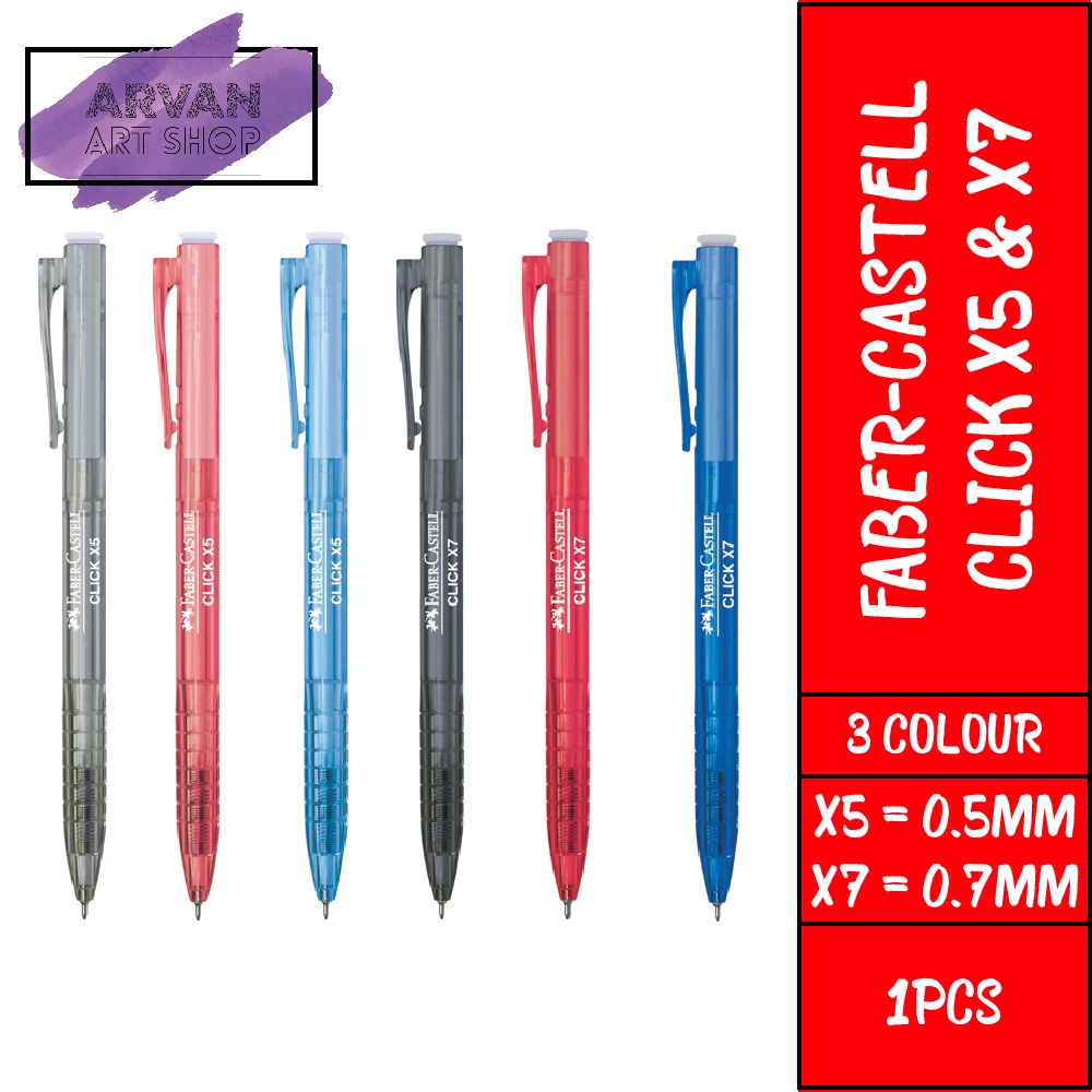 Faber Castell Click X Ball Pen X5 0 5mm X7 0 7mm Faber Castell