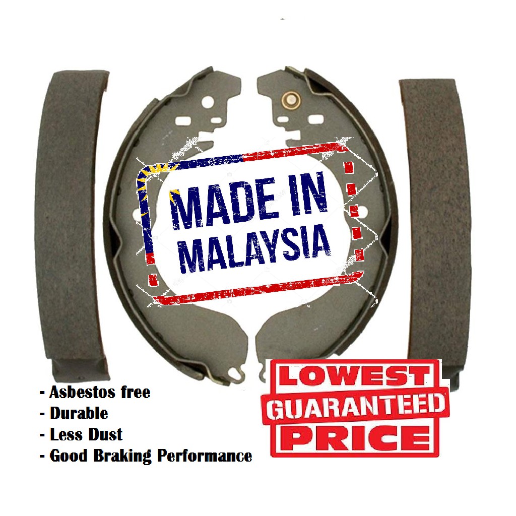 PERODUA Kancil Rear Brake Shoe 4 Pcs 1 Set Noise Less Dust Less