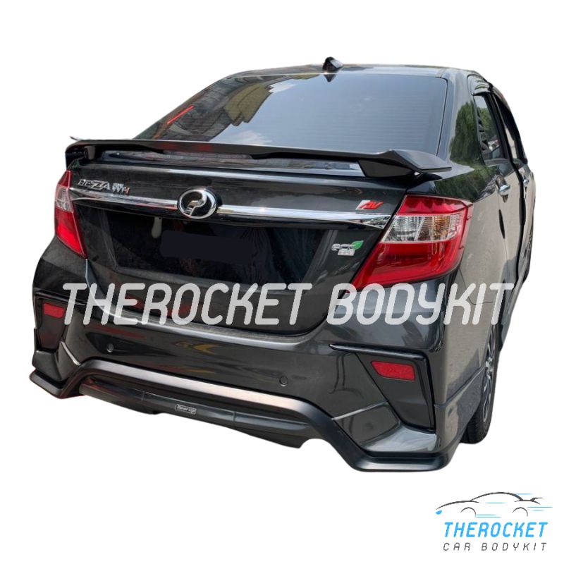 Perodua Bezza 2020 2023 Gear Up Rear Skirt Bodykit Material PU With