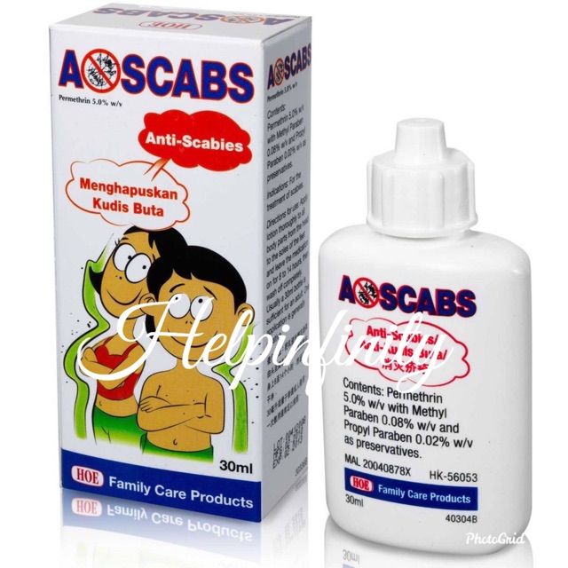 A Scabs Anti Scabies Lotion Ml Kudis Buta Permethrin Shopee Malaysia