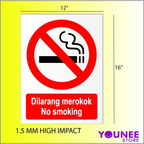 PROHIBITION SIGN NO SMOKING SIGN DILARANG MEROKOK Shopee Malaysia