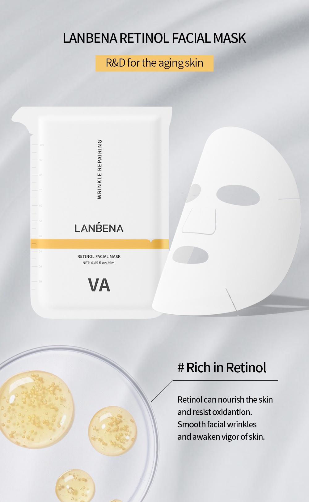 LANBENA Soothing Anti Sensitive Repair Skin Facial Mask Rich In