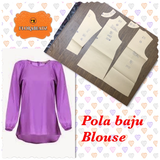 Pola Baju Blouse Dewasa Pola Blouse Basic Readystok Ada Saiz Pilihan