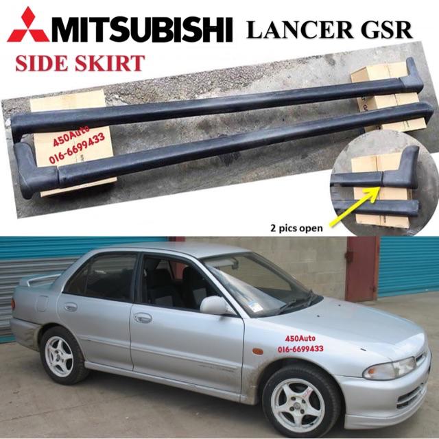 WIRA SIDE SKIRT LANCER GSR SET LIP PU FIBER Fit WIRA SEDAN AEROBACK