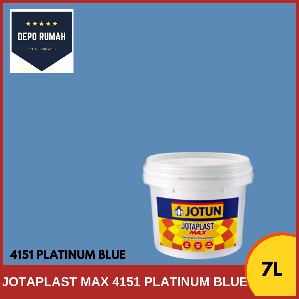 Litre Jotun Jotaplast Max Platinum Blue Emulsion L Cat Dinding