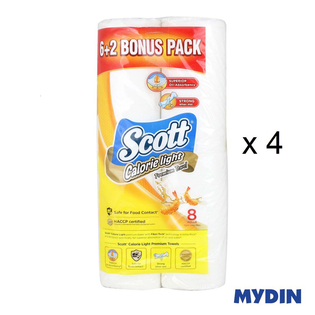 Scott Calorie Light Kitchen Towel 50 Sheets X 8 Rolls X 4 Glo