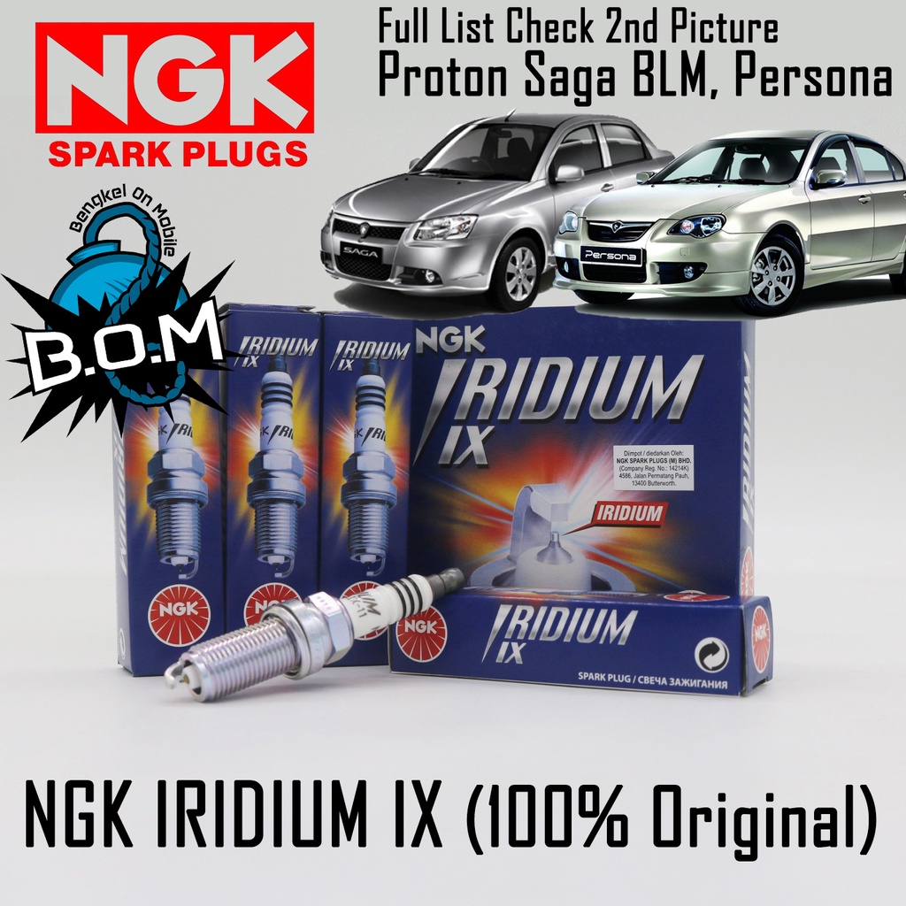 Iridium Plug For Proton Gen 2 Persona Satria Neo Saga BLM FLX