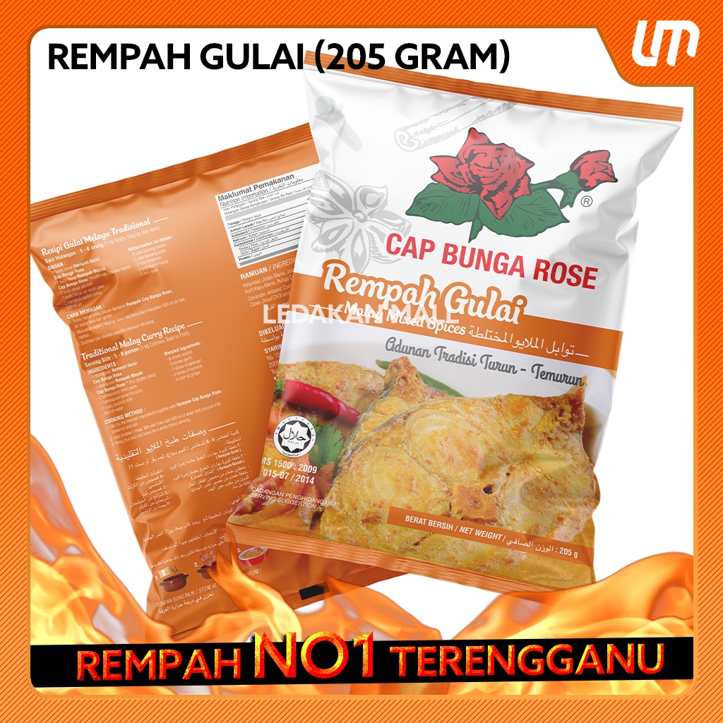 Rempah Gulai Dan Masak Terengganu Cap Bunga Rose Pilihan No Untuk