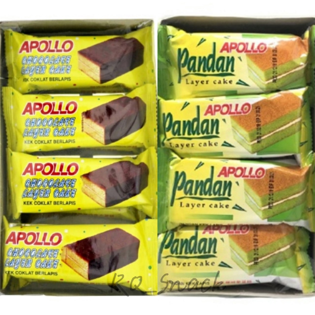 Apollo Layer Cake 4pcs Halal Chocolate Pandan Shopee Malaysia