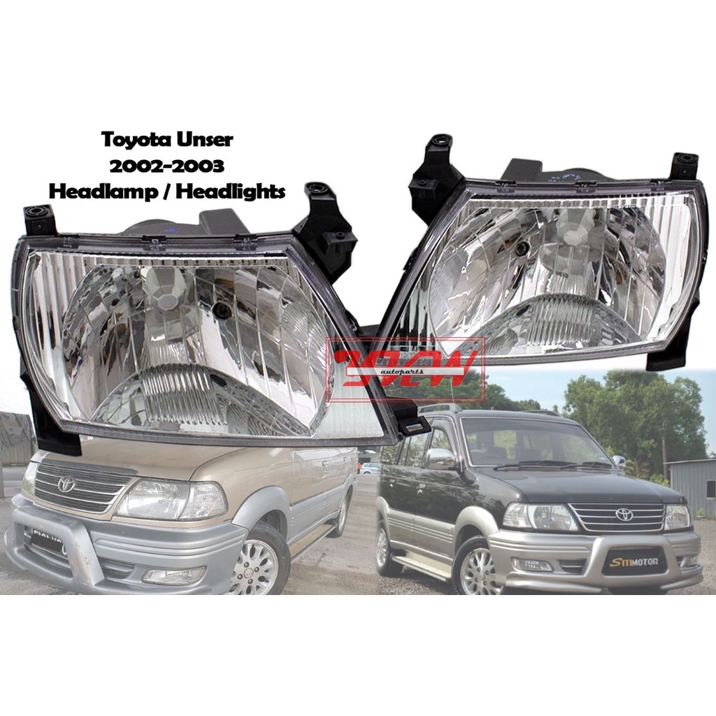 Pairs Toyota Unser Front Headlights Lamps Lights Head Lamp