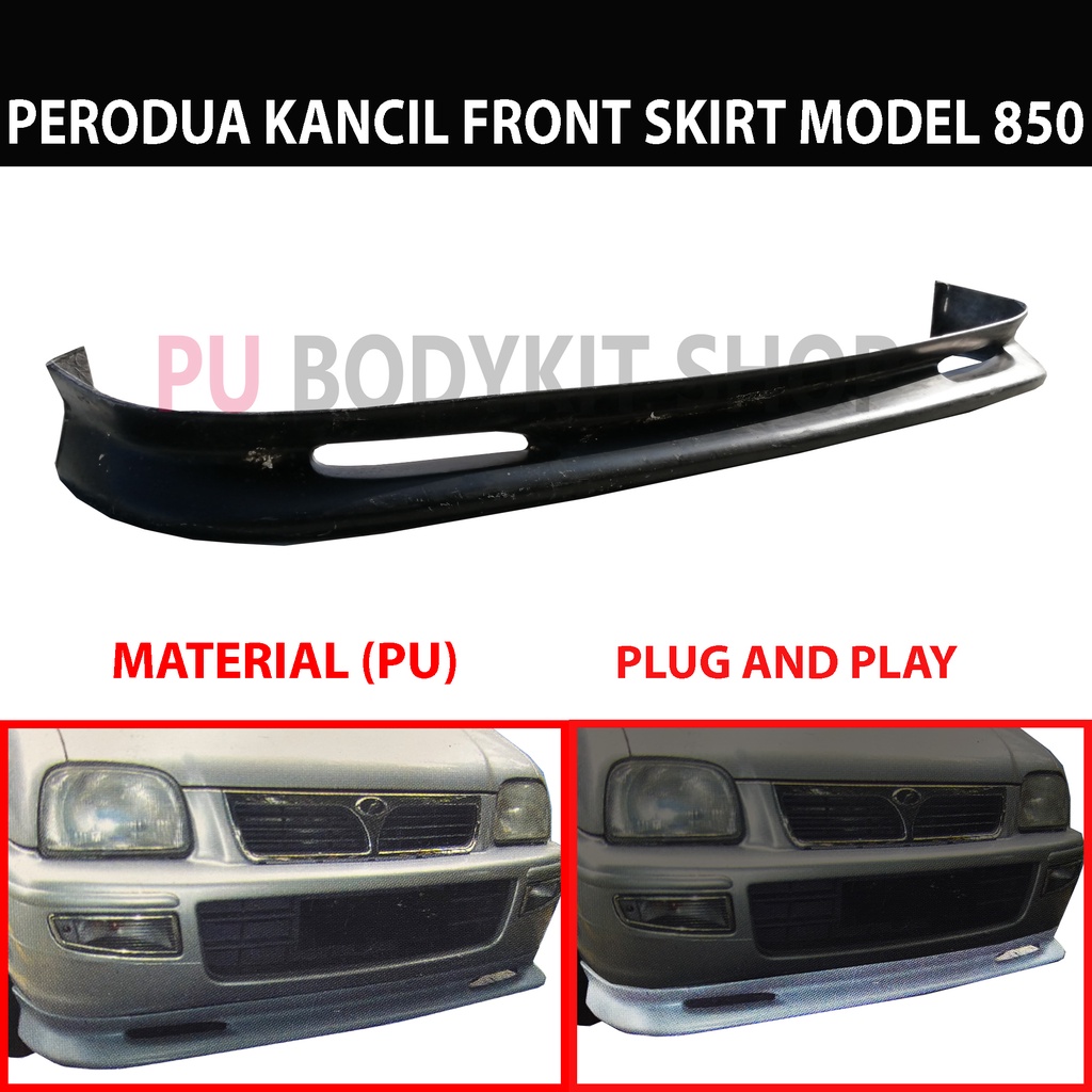 Perodua Kancil Model 850 Sport Style Front Skirt Skirting Bumper Lower