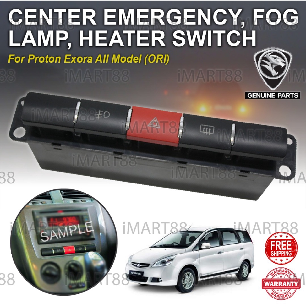 Original Proton Exora Center Fog Lamp Heater Emergency Switch Suis